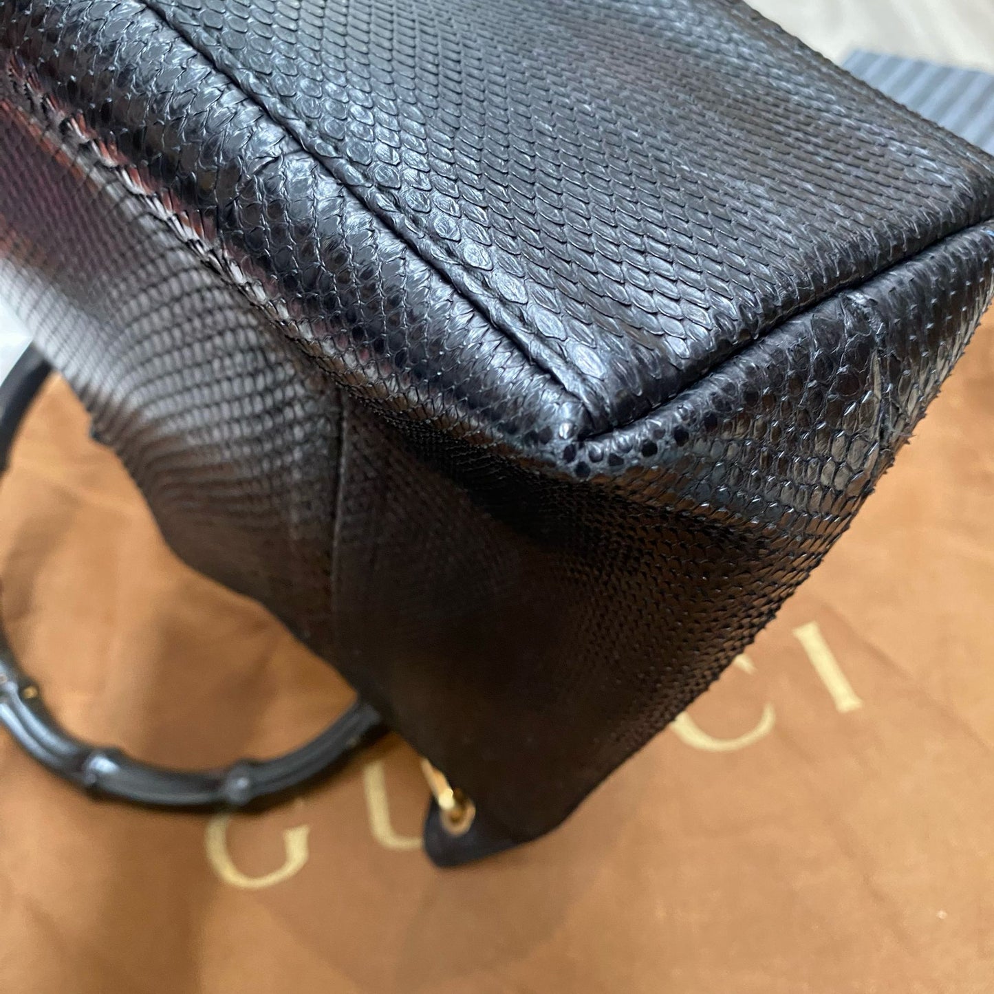 Gucci蜥蜴皮袋 有塵袋