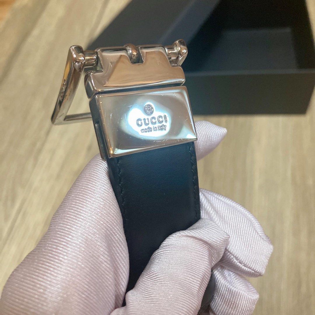Gucci Leather Black Brown Belt 黑啡色雙面真皮皮帶