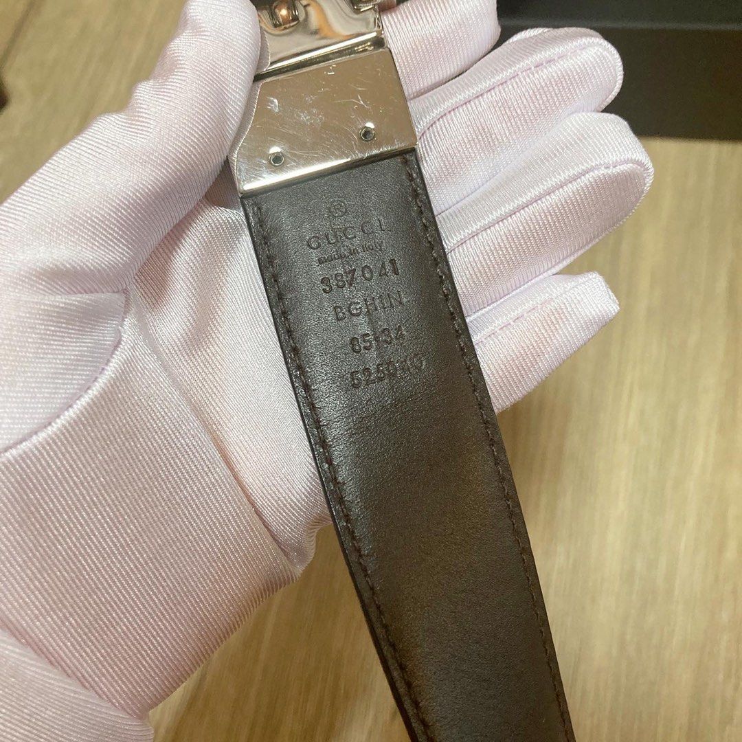 Gucci Leather Black Brown Belt 黑啡色雙面真皮皮帶