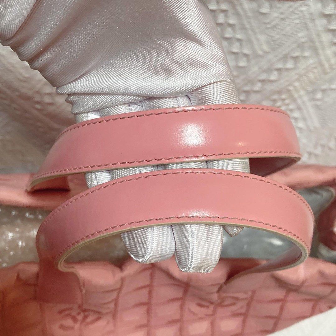 Chanel Travel Line Shoulder Bag (Pink) 帆布皮革粉红色托特包