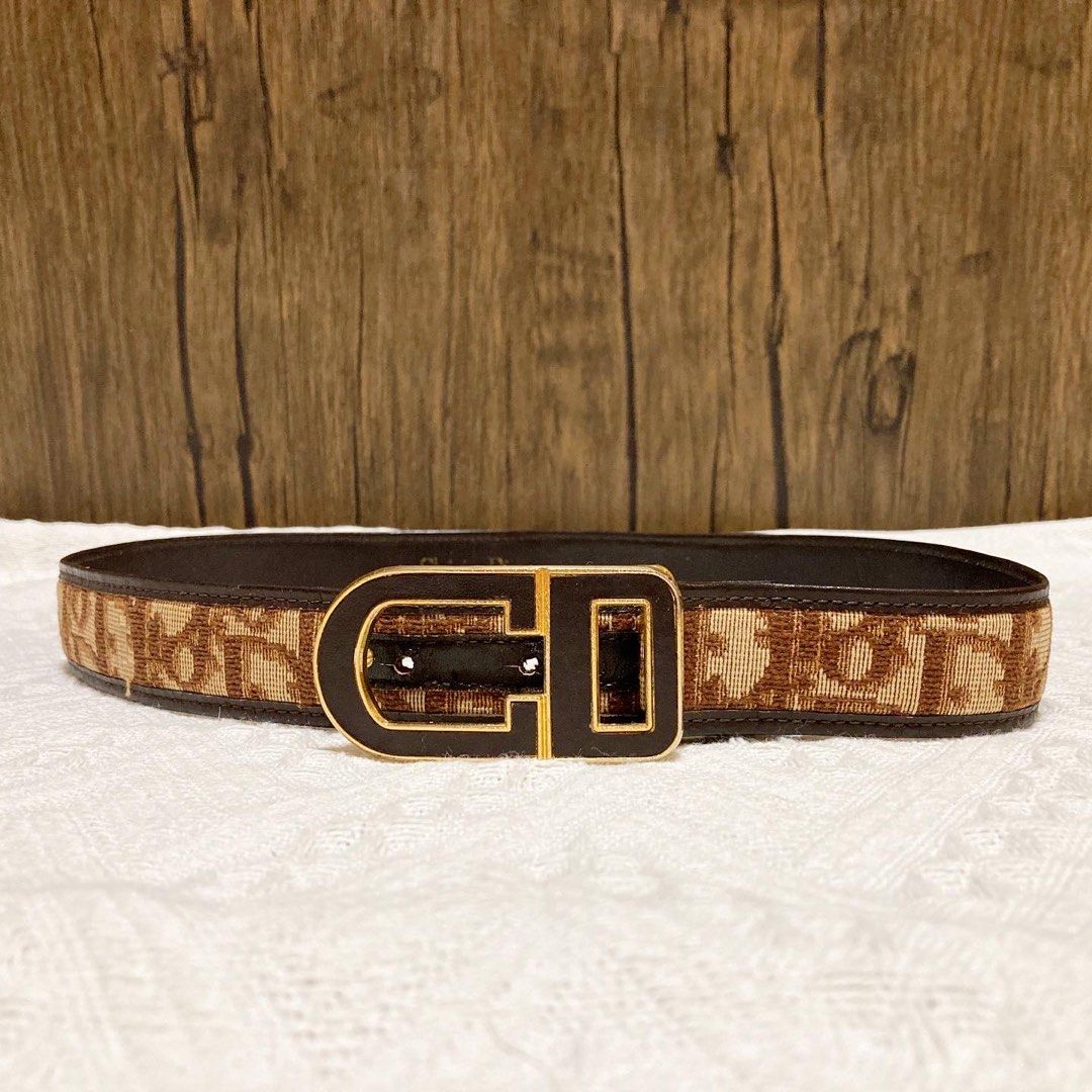 Christian Dior Oblique Belt 老花皮帶