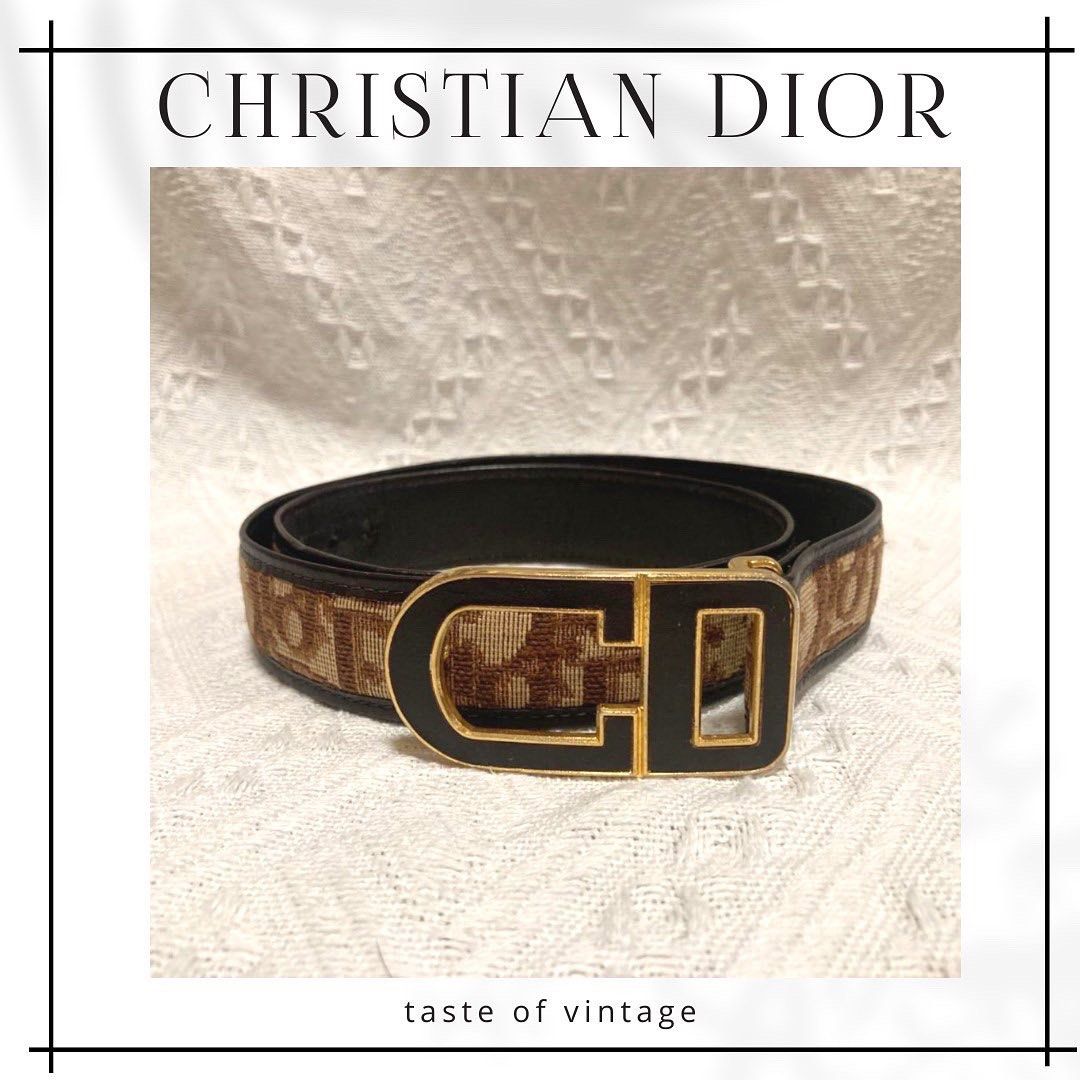 Christian Dior Oblique Belt 老花皮帶
