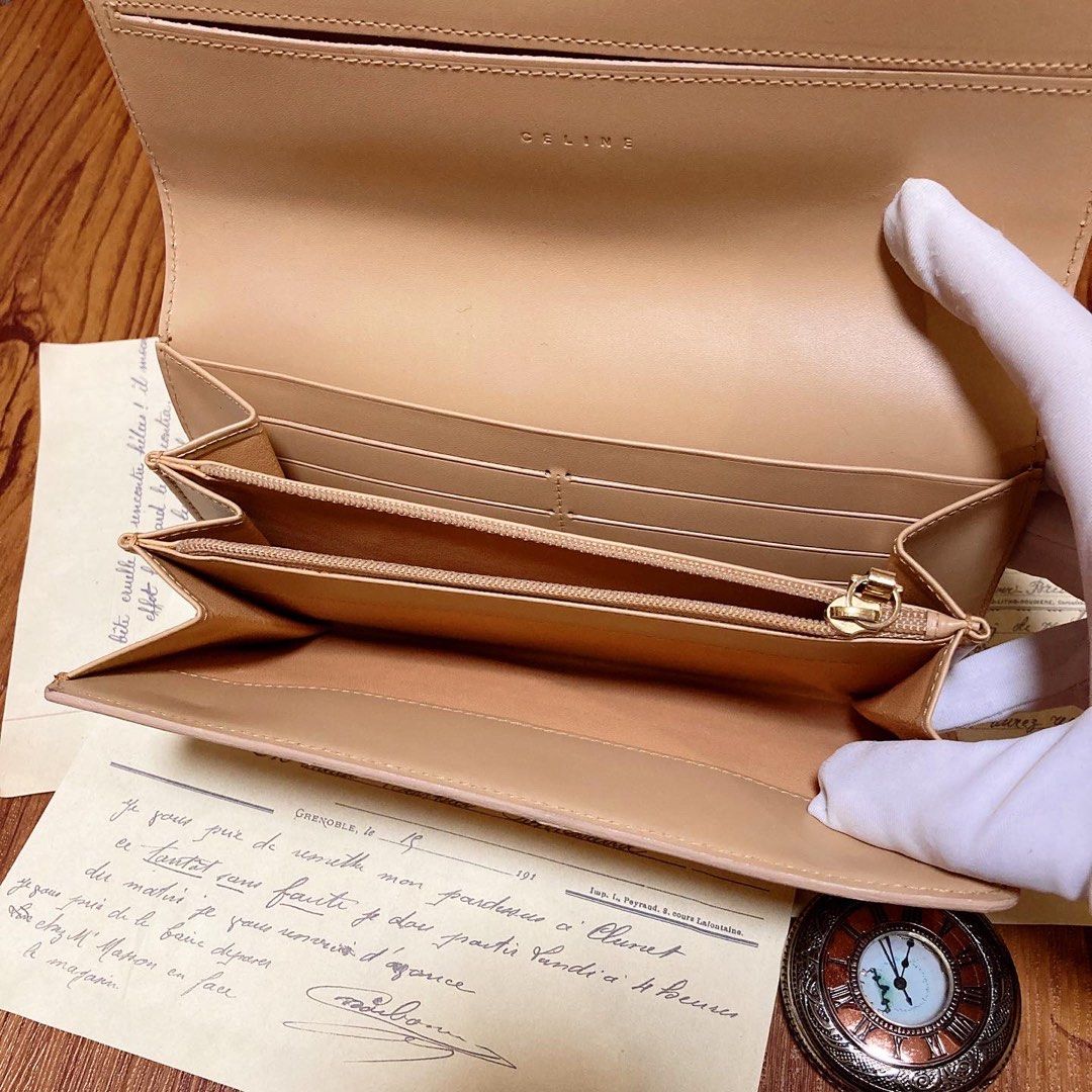 Celine White Maragram Long Wallet 淺色老花長銀包