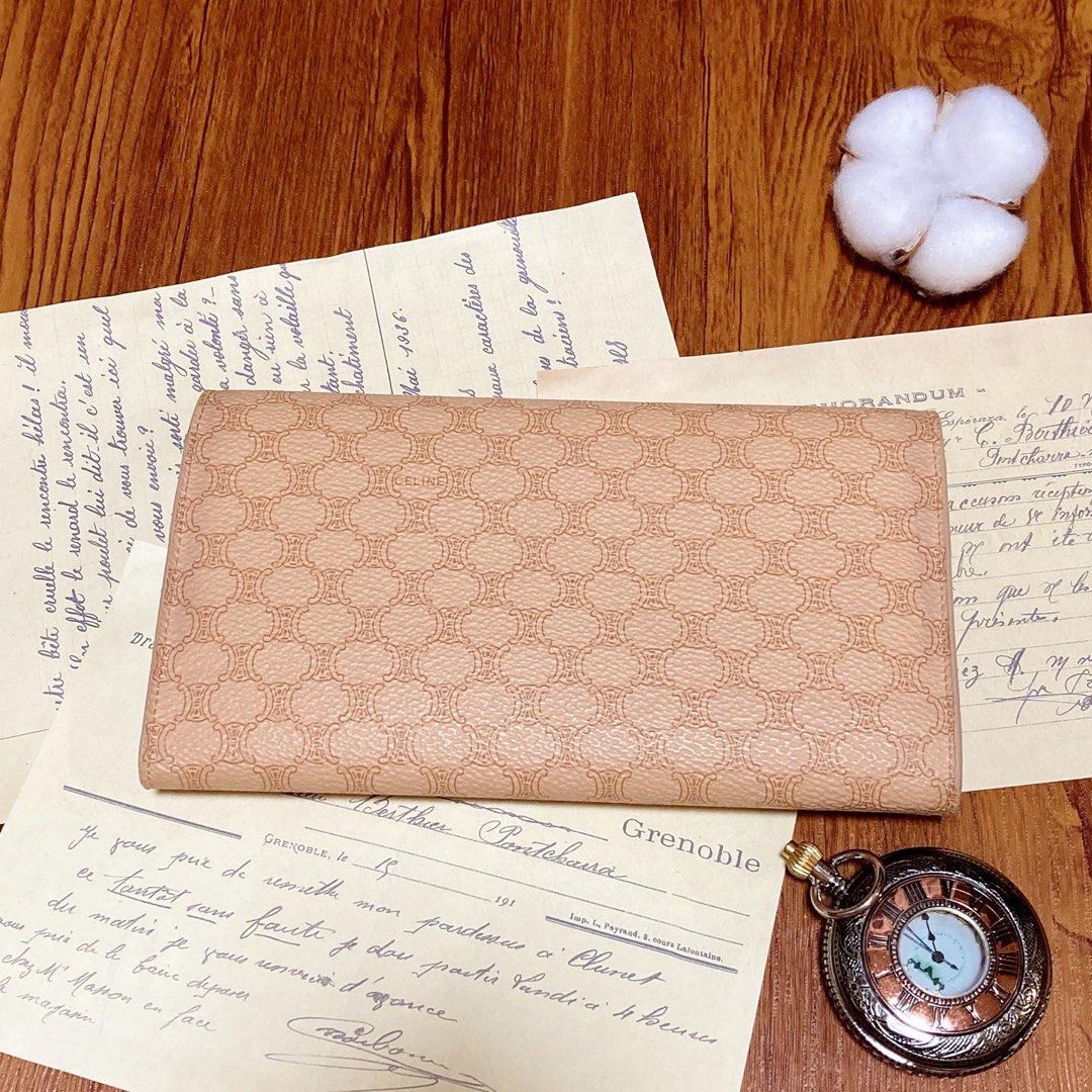 Celine White Maragram Long Wallet 淺色老花長銀包