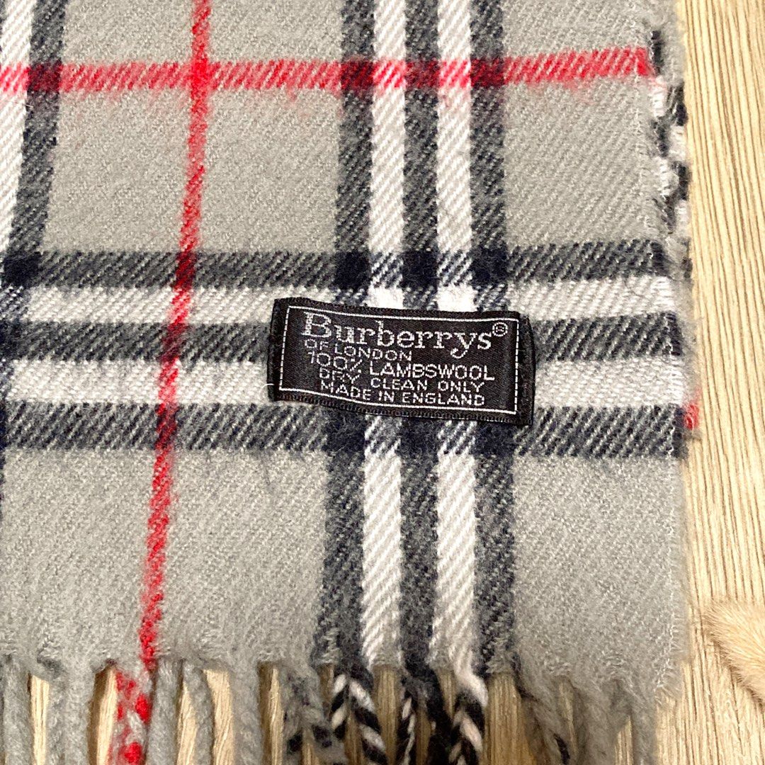 Burberry Vintage Lambswool Scarf (Gray) 羊毛頸巾 (灰色)