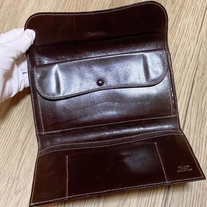 Celine Carriage Brown Long Wallet 馬車金扣啡色長銀包