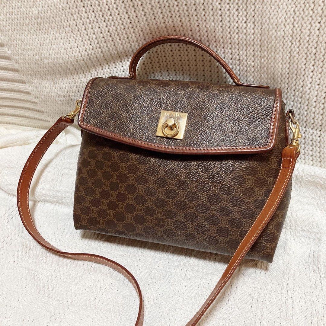 Celine Macadam Handbag 老花金扣手挽袋