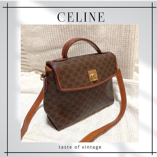 Celine Macadam Handbag 老花金扣手挽袋