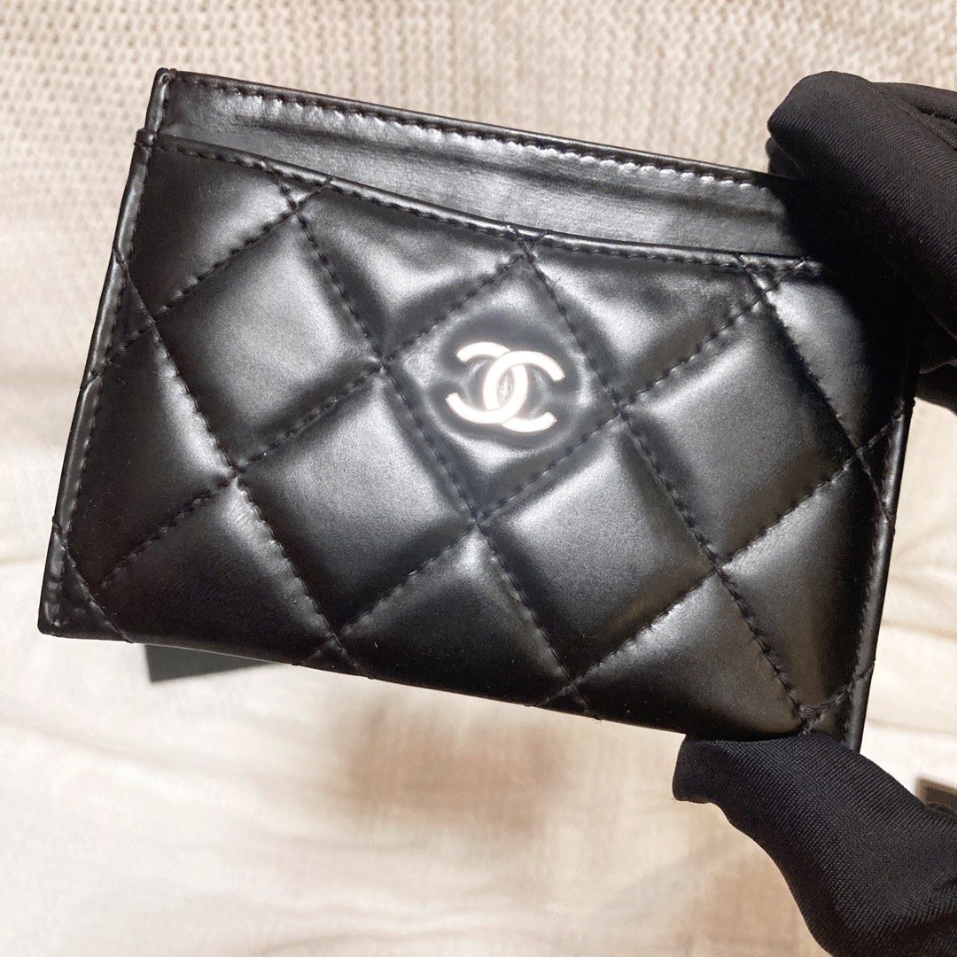 Chanel CC Black Card Holder