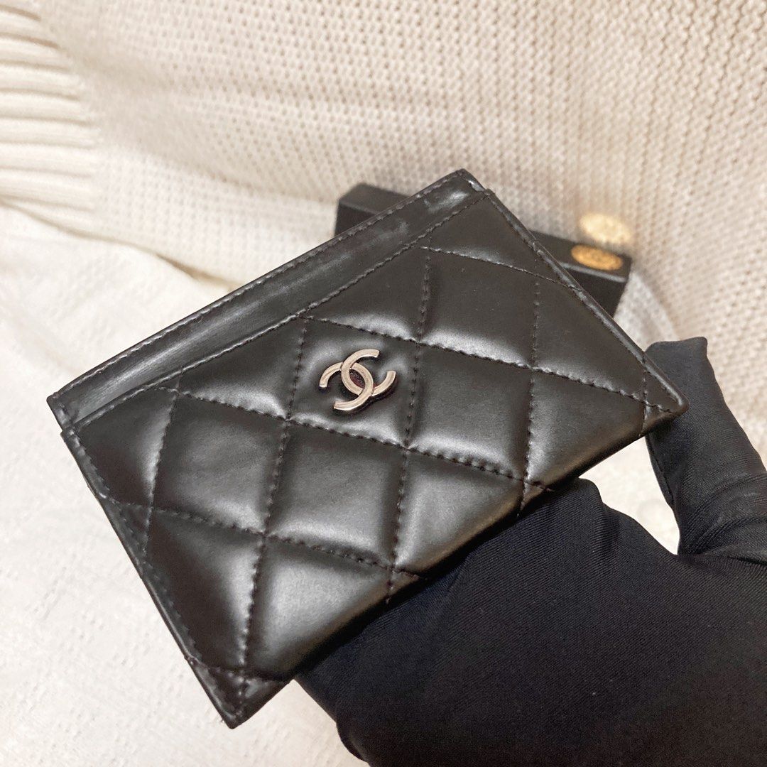 Chanel CC Black Card Holder