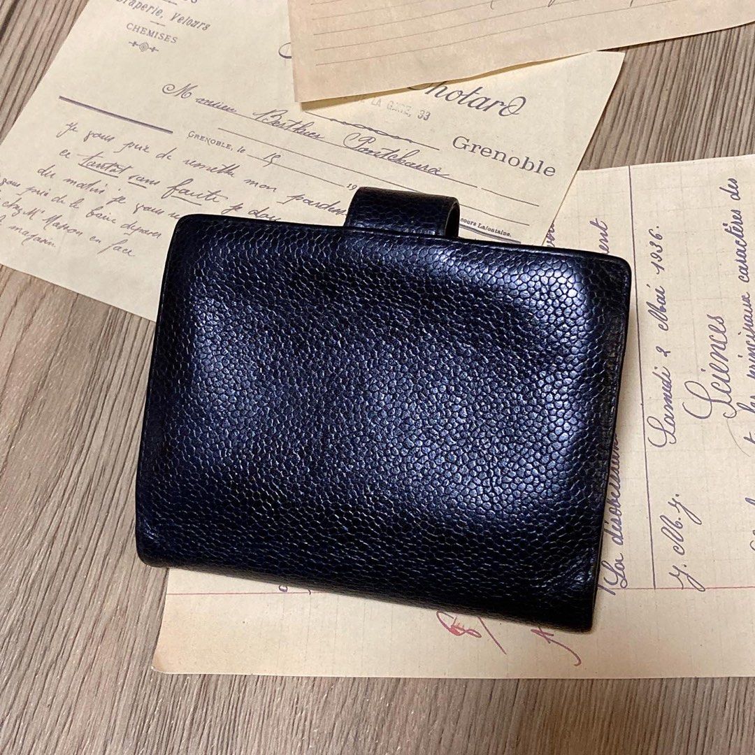 Chanel Vintage Black Wallet 中古牛皮黑色短銀包