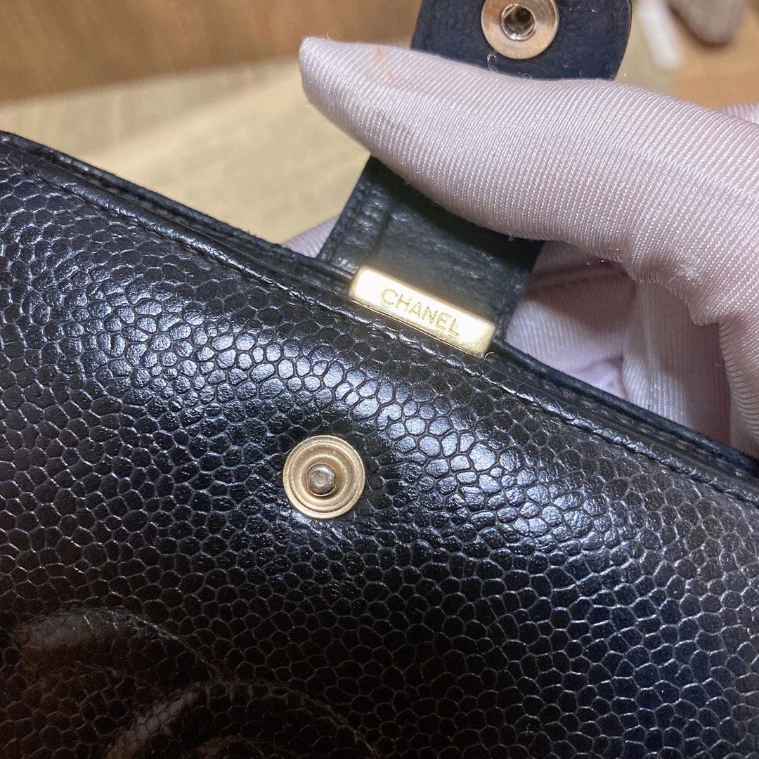 Chanel Vintage Black Wallet 中古牛皮黑色短銀包