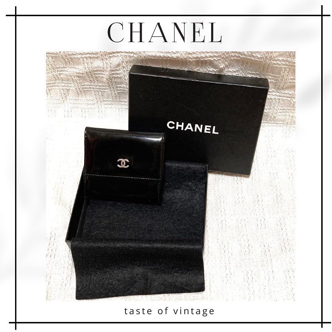 Chanel CC Patent Leather Wallet (Caviar) 短銀包 (漆皮)