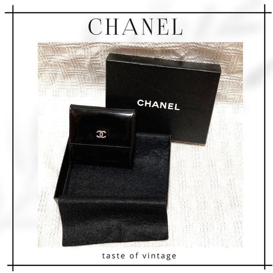 Chanel CC Patent Leather Wallet (Caviar) 短銀包 (漆皮)
