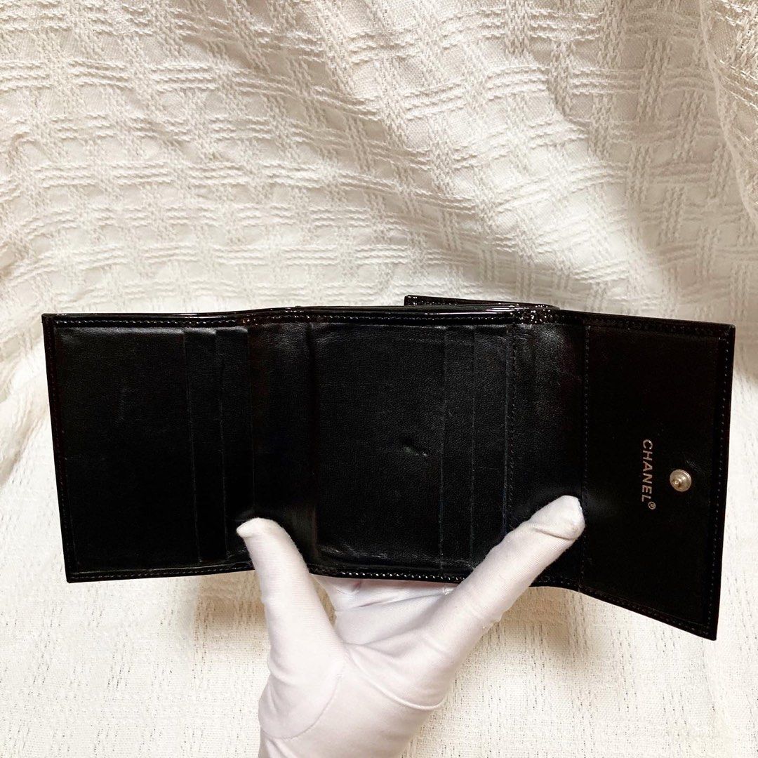 Chanel CC Patent Leather Wallet (Caviar) 短銀包 (漆皮)