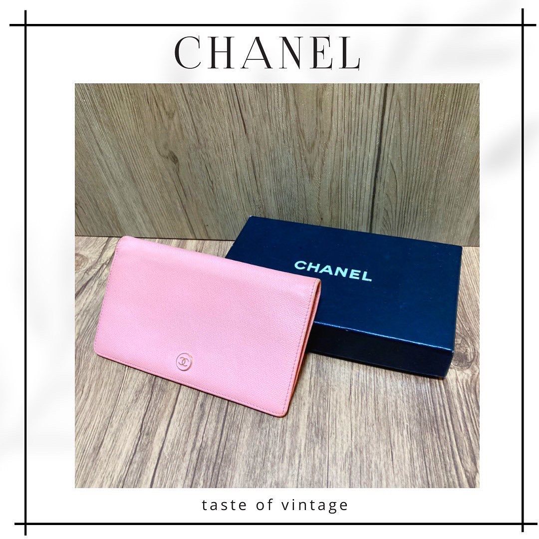 Chanel Leather Long Wallet (Pink) 粉色長銀包