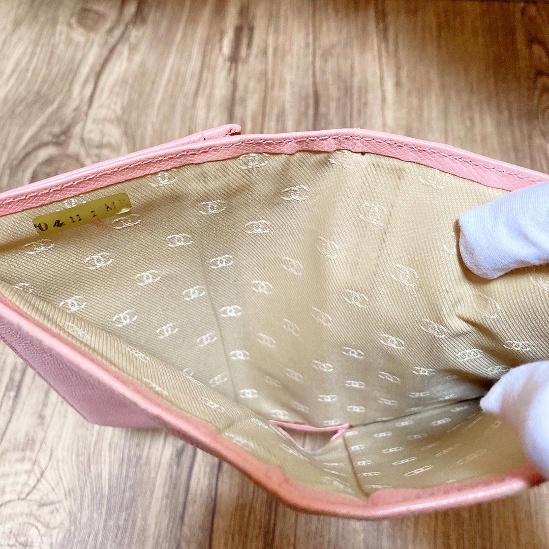 Chanel Leather Long Wallet (Pink) 粉色長銀包