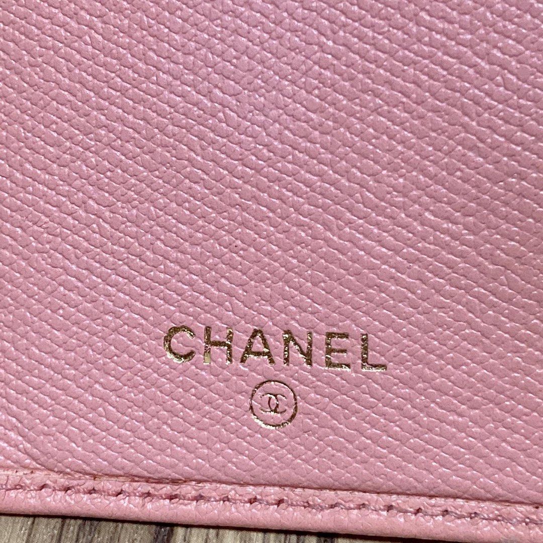 Chanel Leather Long Wallet (Pink) 粉色長銀包