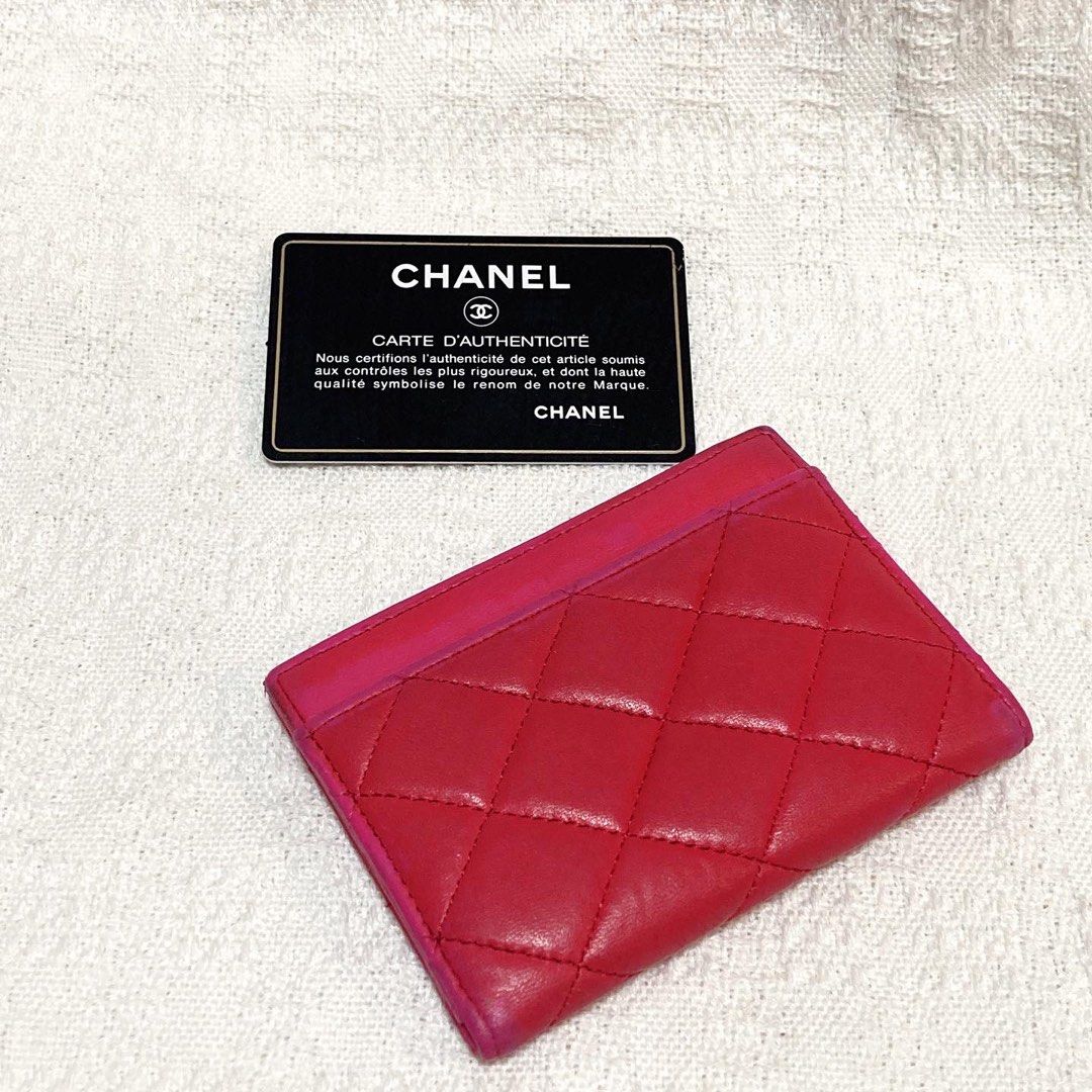 Chanel Matelasse Lambskin Card Holder (Pink) 菱格紋羊皮卡片套 (粉紅)