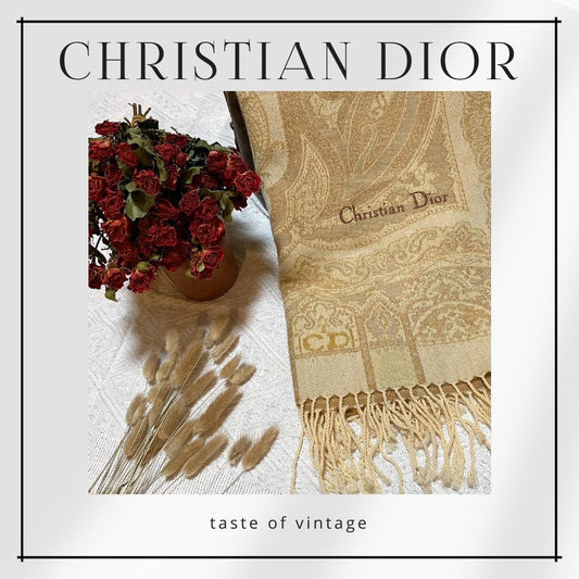 Christian Dior 100% Wool Scarf 奶茶色羊毛頸巾