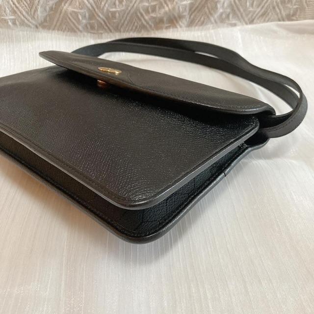 Christian Dior Black Gold Logo Bag 黑色皮手袋