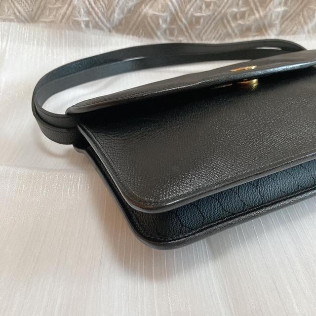 Christian Dior Black Gold Logo Bag 黑色皮手袋