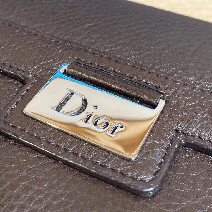 Christian Dior Vintage Long Wallet 銀扣深啡長銀包