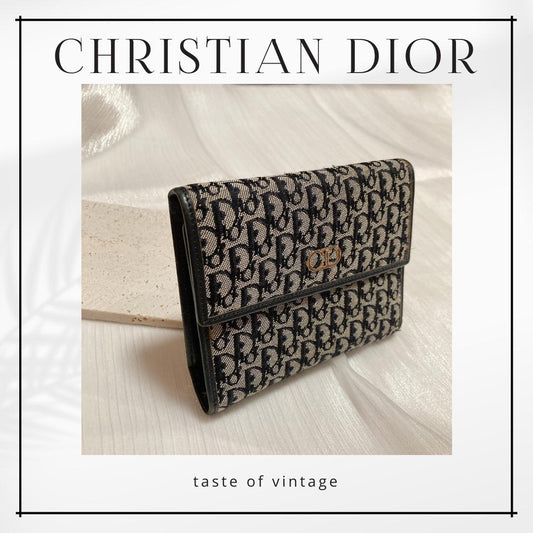Christian Dior Vintage Oblique Trifold Wallet 老花短銀包