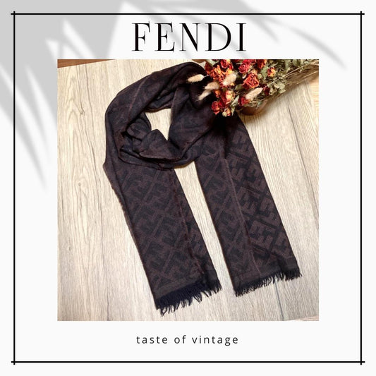Fendi Classic FF Brown Scarf 深啡老花薄頸巾