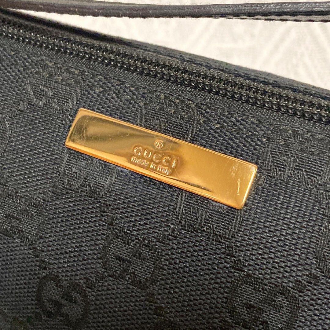 Gucci Boat Pochette GG Canvas Bag (Black) 黑色餃子袋