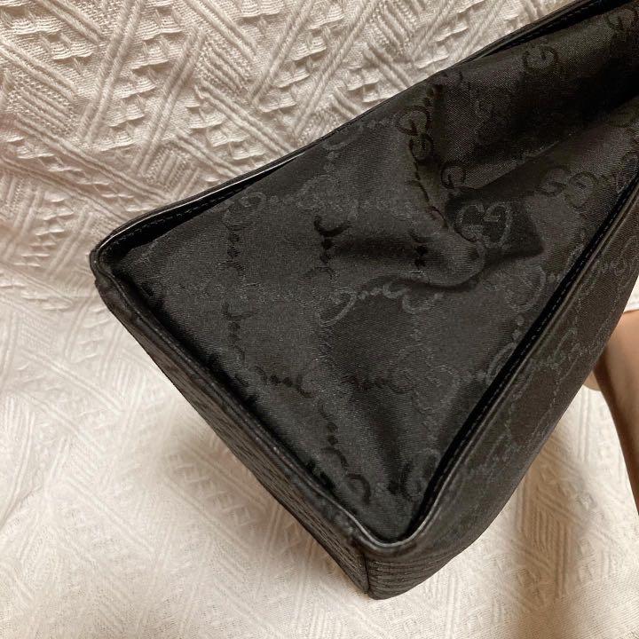 Gucci  Bamboo Black Tote Bag 黑色暗花竹柄手挽袋