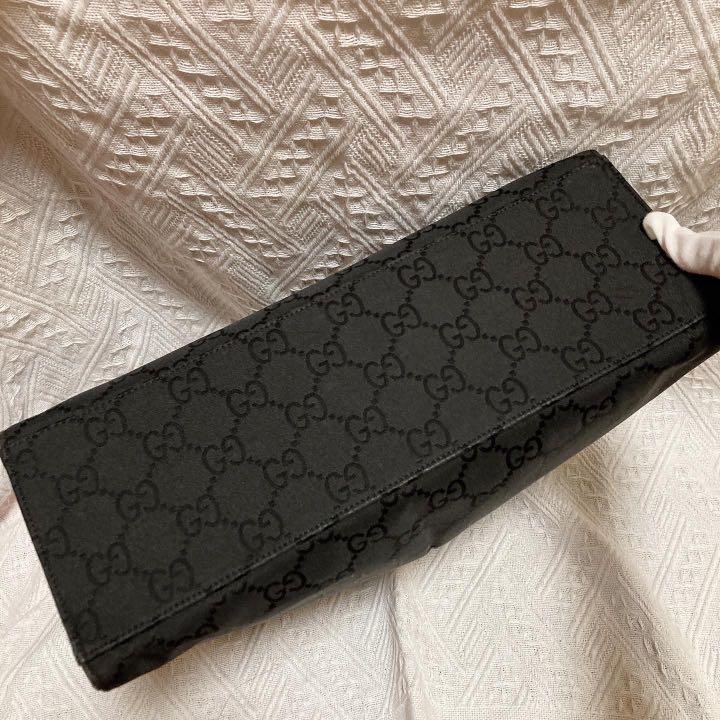 Gucci  Bamboo Black Tote Bag 黑色暗花竹柄手挽袋