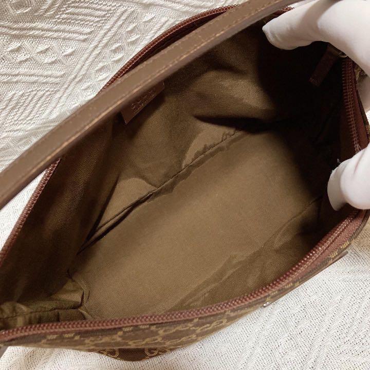 Gucci Boat Pochette GG Canvas Bag (Brown) 啡色餃子袋