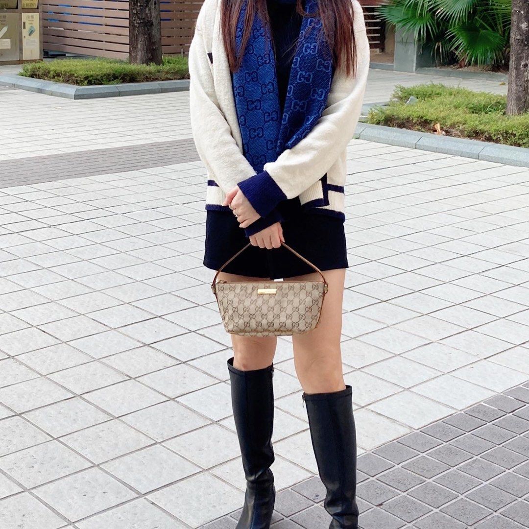 Gucci Boat Pochette GG Canvas Bag (Yellow) 黃色餃子袋