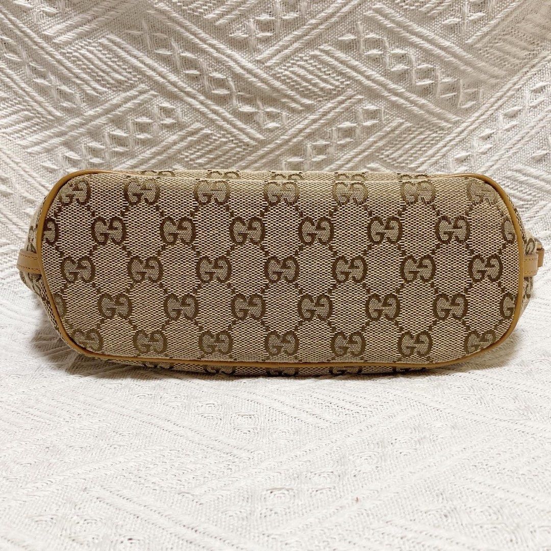 Gucci Boat Pochette GG Canvas Bag (Yellow) 黃色餃子袋