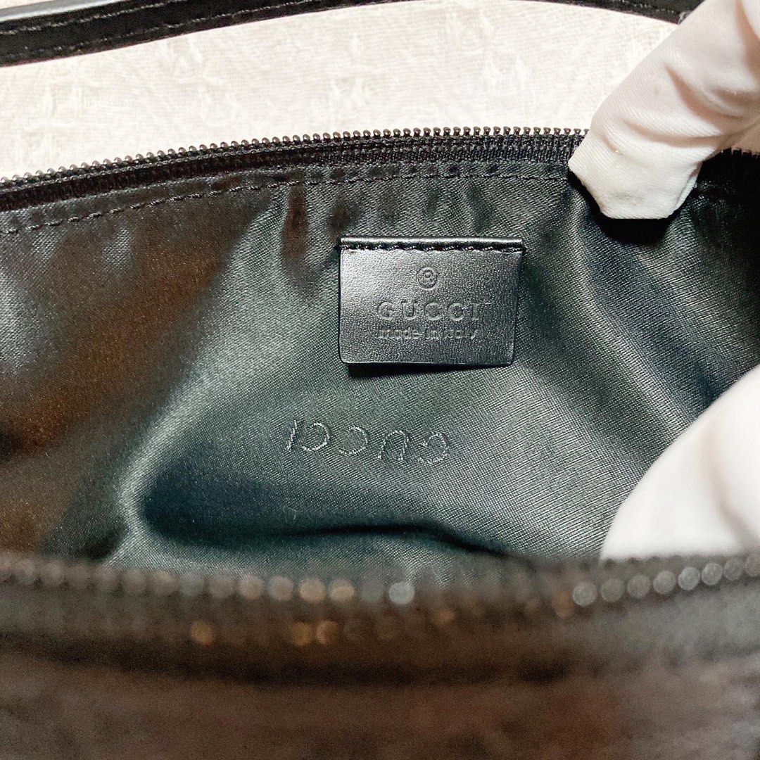 Gucci Boat Pochette GG Canvas Bag (Black) 黑色餃子袋