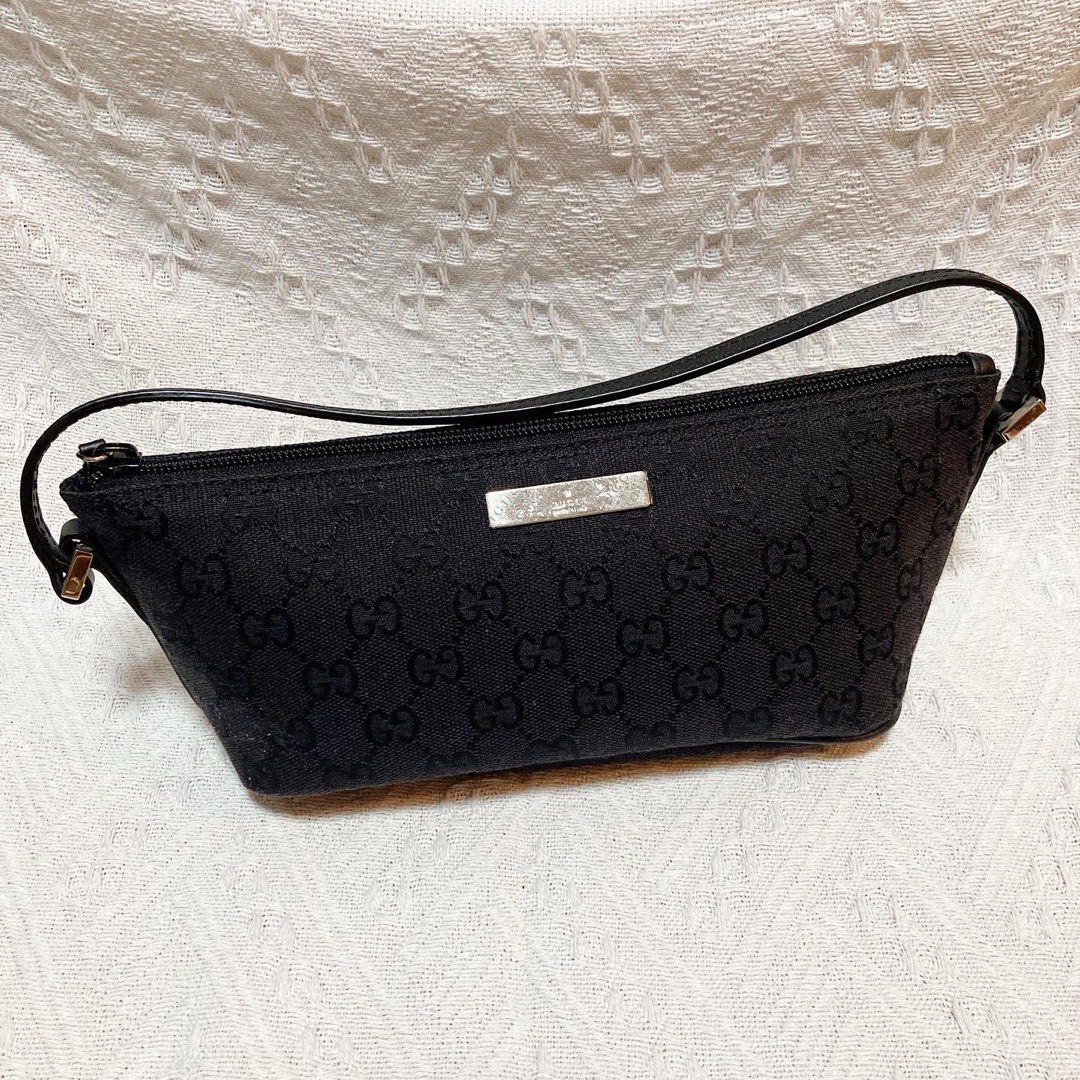 Gucci Boat Pochette GG Canvas Bag (Black) 黑色餃子袋