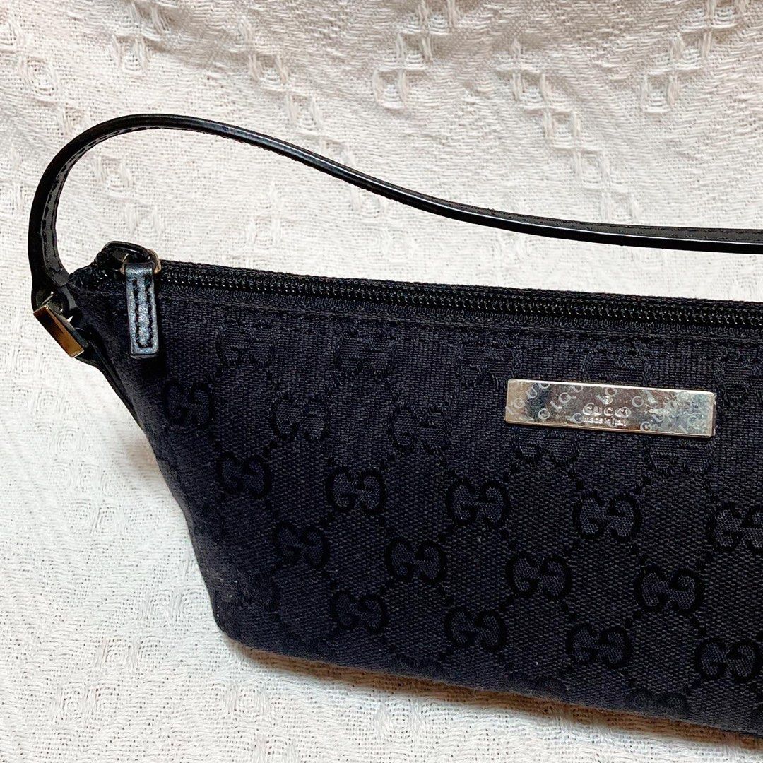 Gucci Boat Pochette GG Canvas Bag (Black) 黑色餃子袋