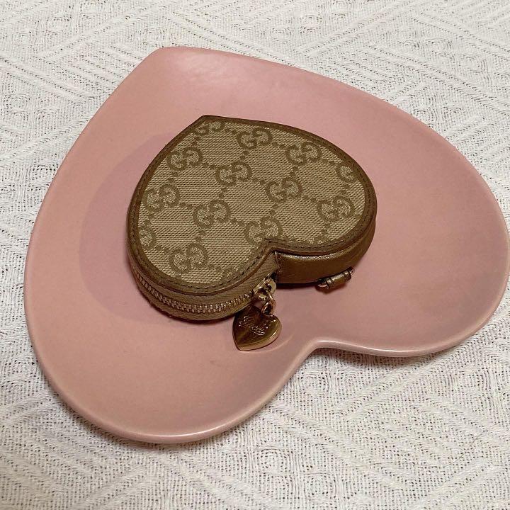 Gucci Supreme Heart Coin Purse 老花心心散紙包