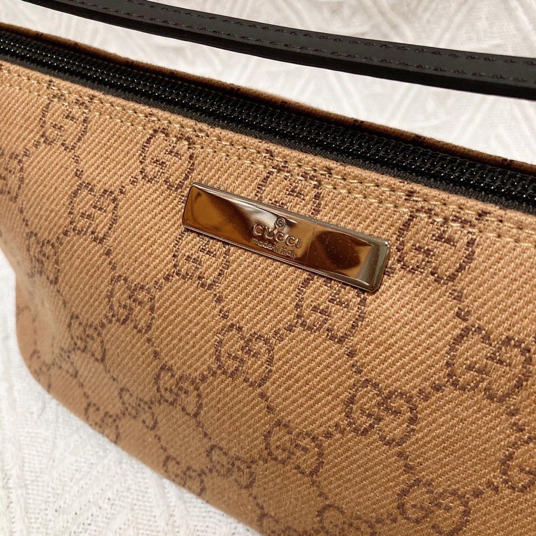 Gucci Boat Pochette GG Canvas Bag (Light Brown) 茶色餃子袋