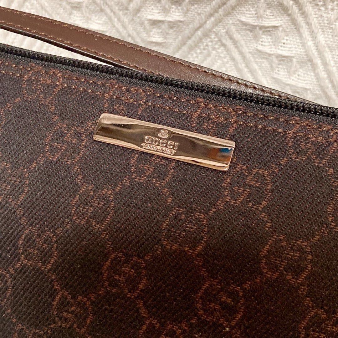 Gucci Boat Pochette GG Canvas Bag (Dark Brown) 深啡餃子袋