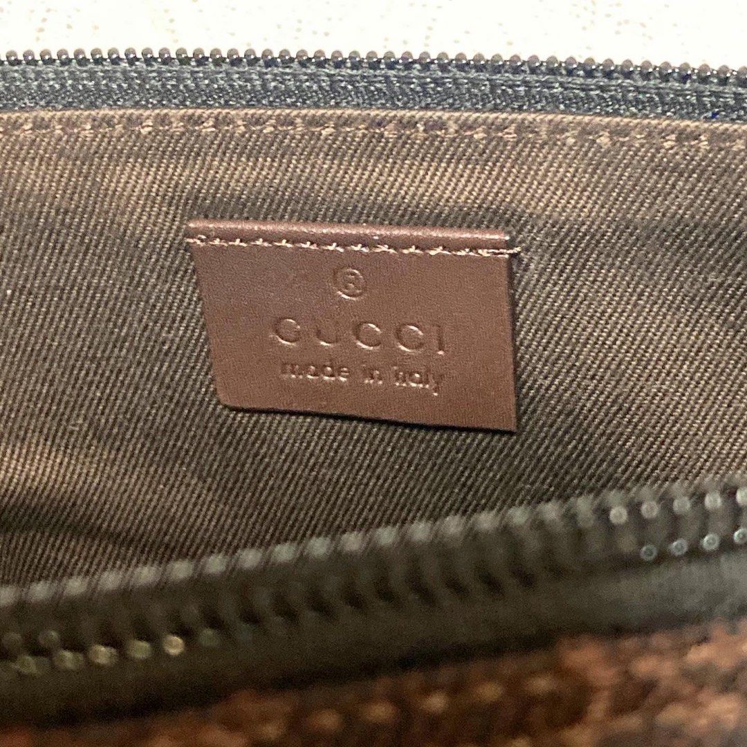 Gucci Boat Pochette GG Canvas Bag (Dark Brown) 深啡餃子袋