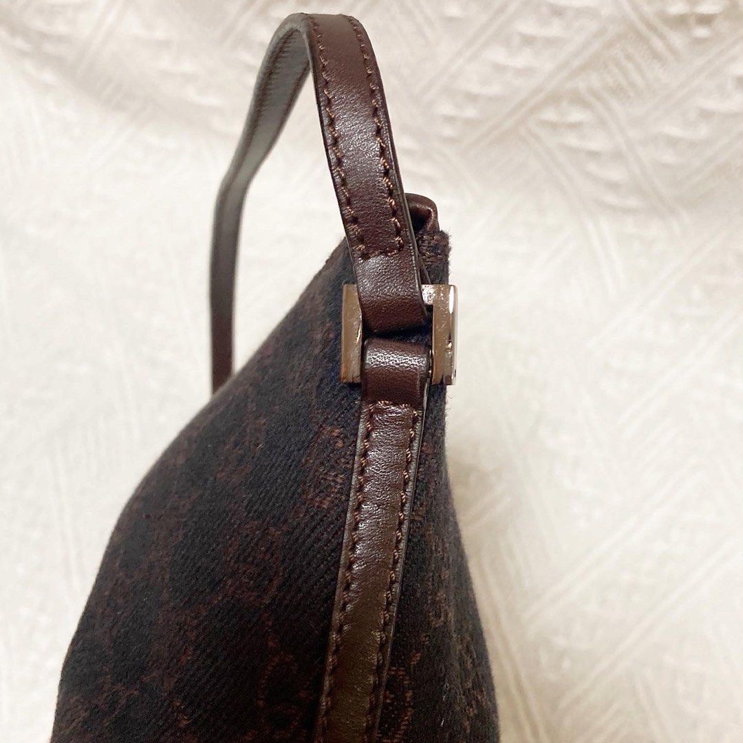 Gucci Boat Pochette GG Canvas Bag (Dark Brown) 深啡餃子袋
