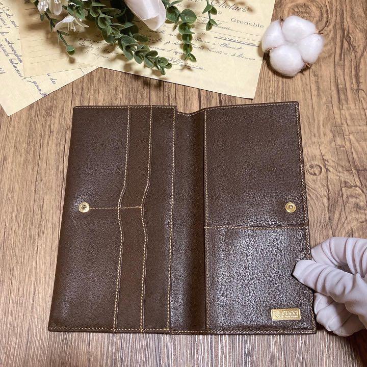 Gucci Brown Long Wallet 金扣啡色長銀包