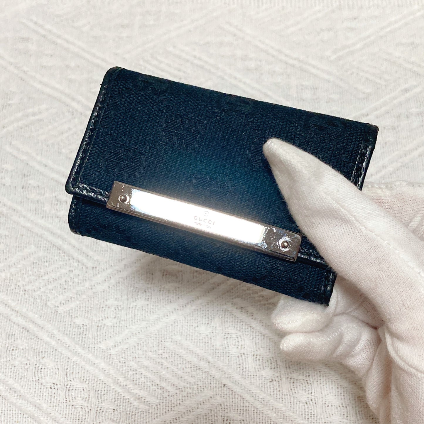 GUCCI Monogram Black 6 Key Case 老花黑色鎖匙包
