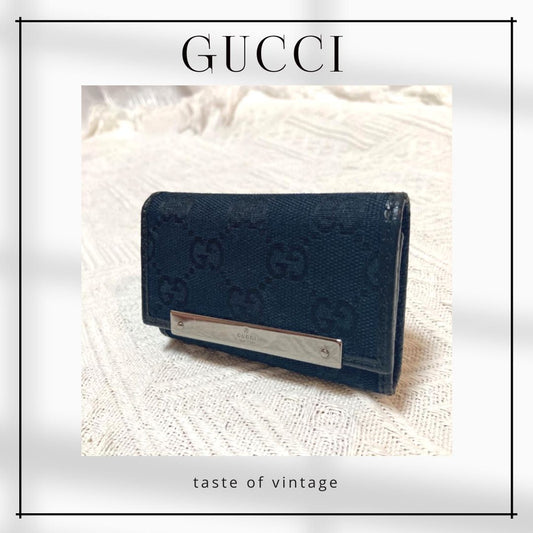 GUCCI Monogram Black 6 Key Case 老花黑色鎖匙包