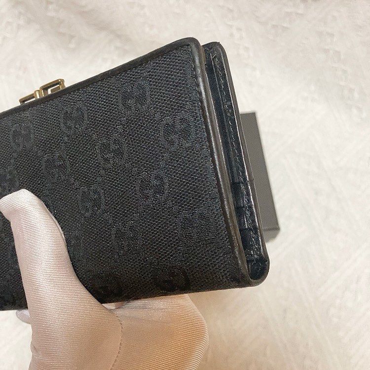 Gucci Black Long Wallet 黑色暗花長銀包