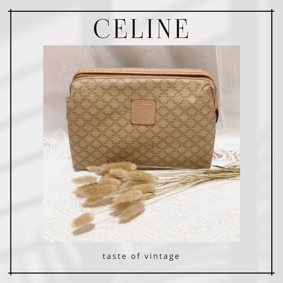 Celine White Macadam Pouch Bag 淺色老花雲朵包