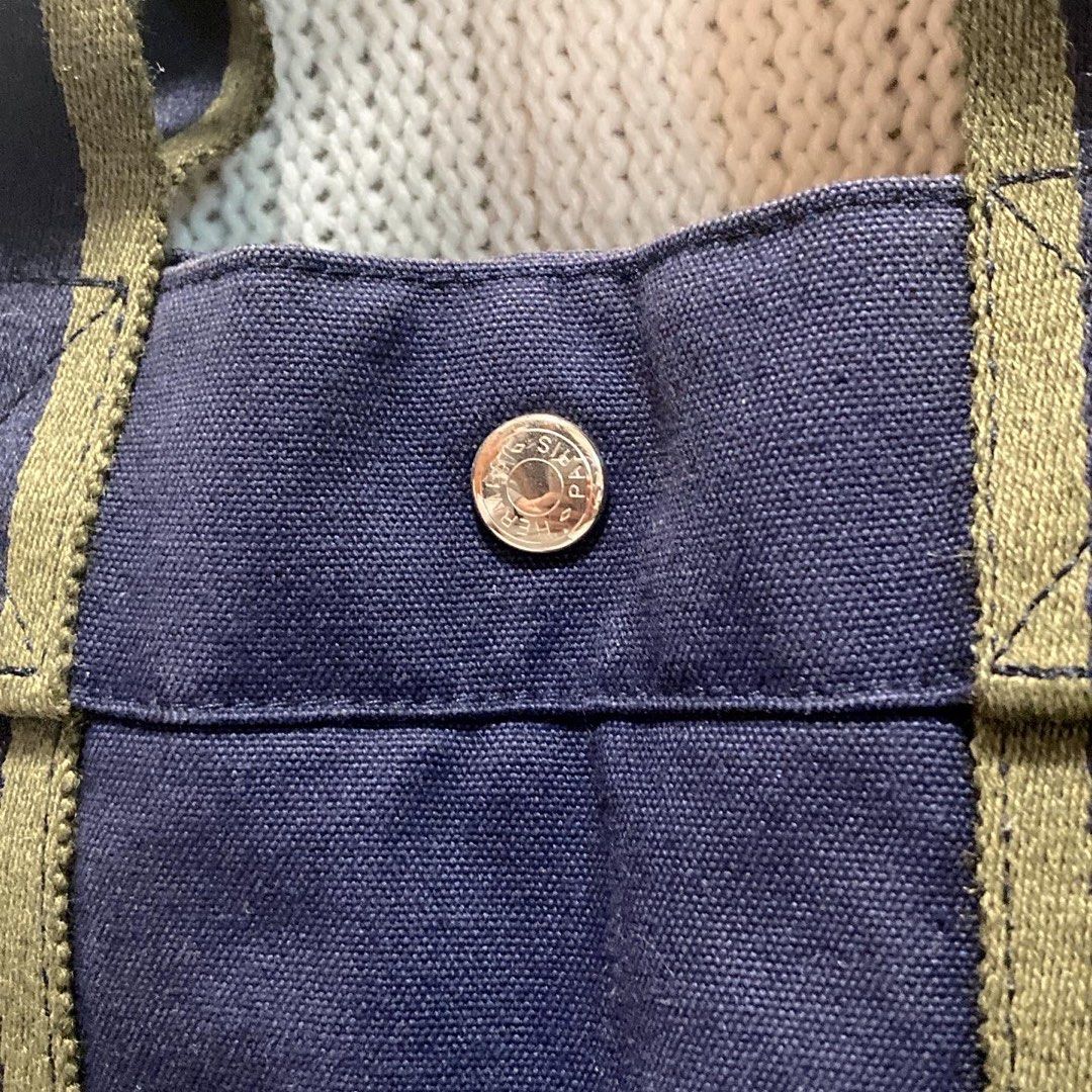 HERMES Herline Canvas MM Tote Bag